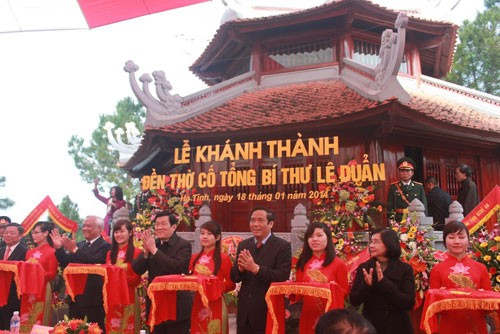 Temple of late Party leader Le Duan inaugurated 