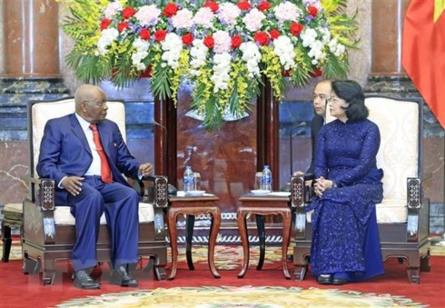Acting President receives former Mozambican President