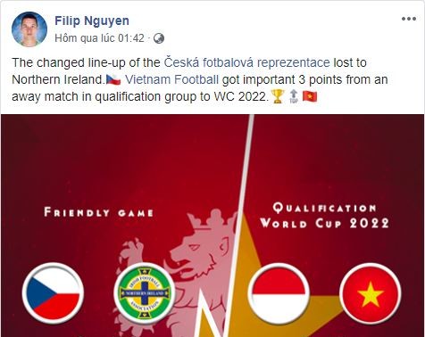 Czech goalie applauds Vietnam’s victory over Indonesia