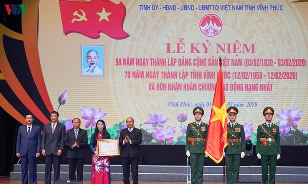 PM attends ceremony marking 70th anniversary of Vinh Phuc