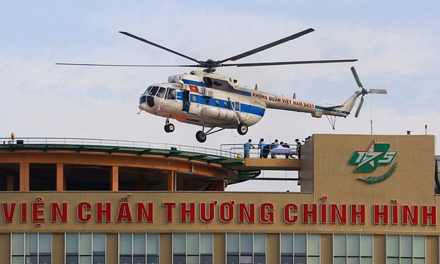Helipad of military hospital begins operation in Ho Chi Minh city