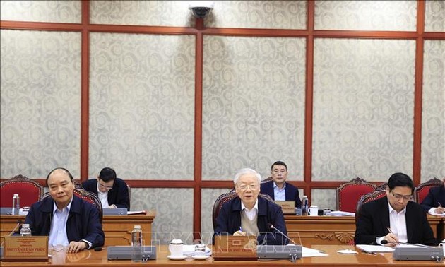 Party leader Nguyen Phu Trong chairs Politburo meeting 