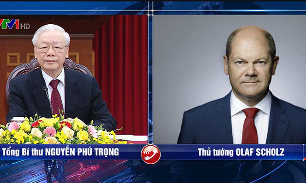 Party leader Nguyen Phu Trong talks by phone with German Chancellor Olaf Scholz