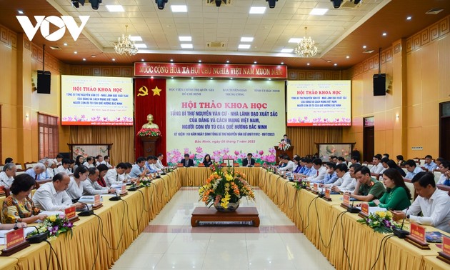 Workshop marks 110th birthday of Party chief Nguyen Van Cu 