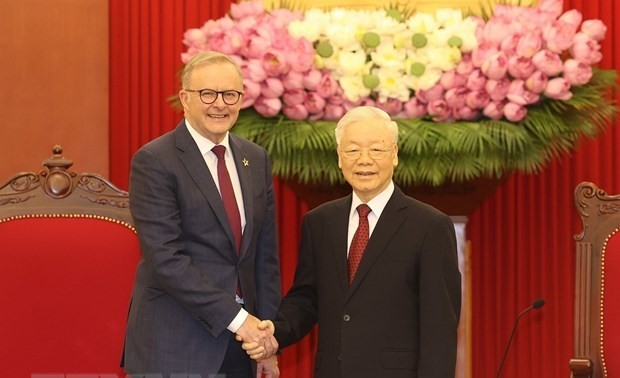 Party leader agrees to elevate Vietnam-Australia relations to new level