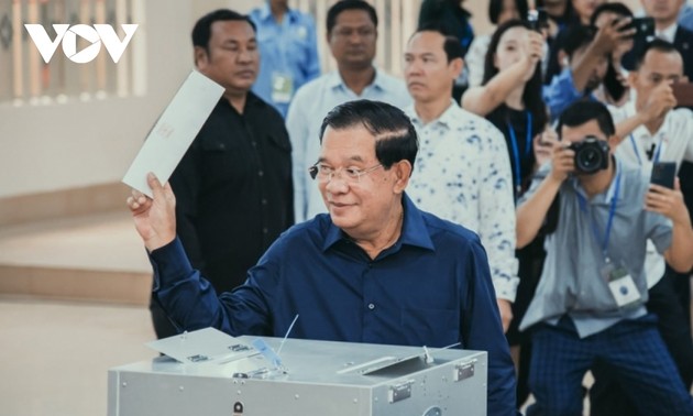 Cambodia PM Hun Sen’s party claims landslide win in general election