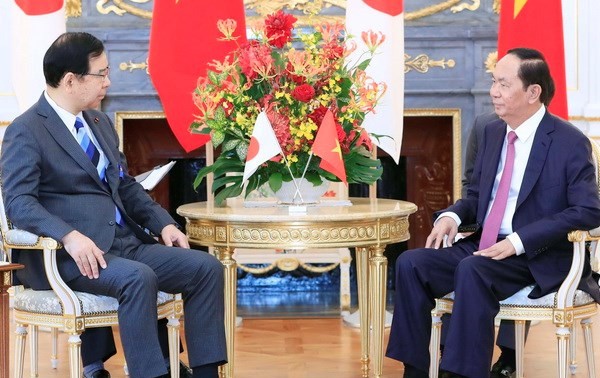 越南国家主席陈大光会见日本共产党党首志位和夫