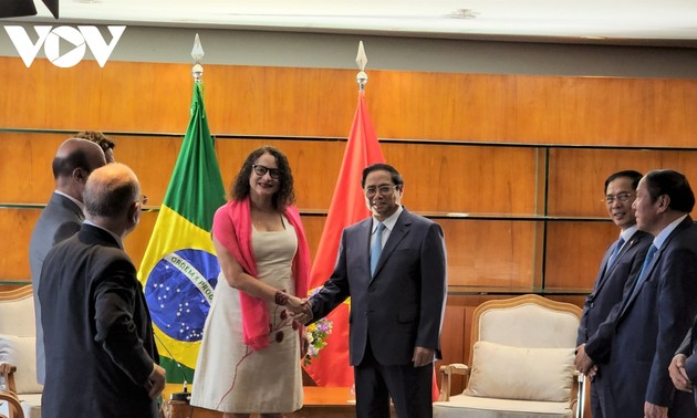 Премьер-министр Фам Минь Тинь принял председателя коммунистической партии Бразилии и генерального секретаря Общества бразильско-вьетнамской дружбы 