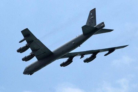 US military aircrafts fly over East China Sea
