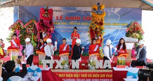 Wind-solar power project begins in Binh Dinh