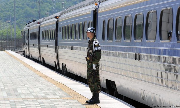 Koreas gain US sanctions exemption for joint rail survey