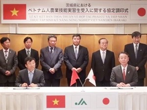 Vietnam, Japan sign cooperation agreement in training agricultural laborers 