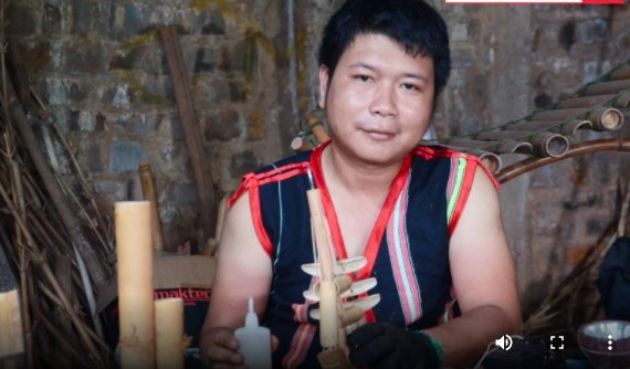 Young Jrai man with burning passion for traditional musical instruments