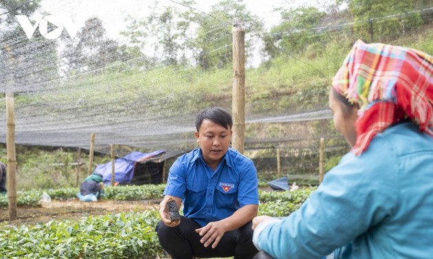 Young Mong man greens hills to help improve people’s livelihoods