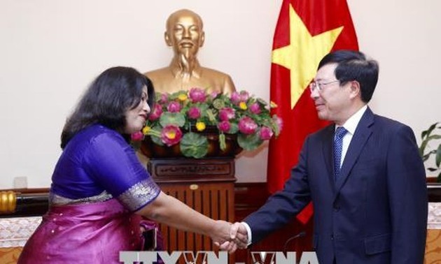 Phó Thủ tướng, Bộ trưởng Ngoại giao Phạm Bình Minh tiếp Đại sứ Bangladesh Samina Naz