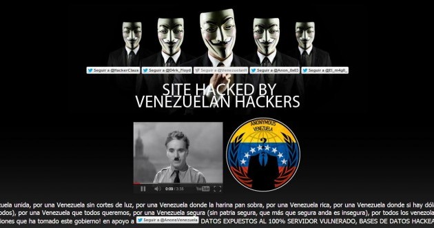 Hackers intervienen decenas de página web de Gobierno venezolano
