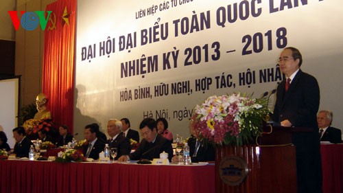 Inauguran V Congreso de la Unión de Organizaciones de Amistad de Vietnam