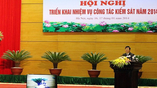 Refuerza la operación de fiscalía vietnamita en 2014
