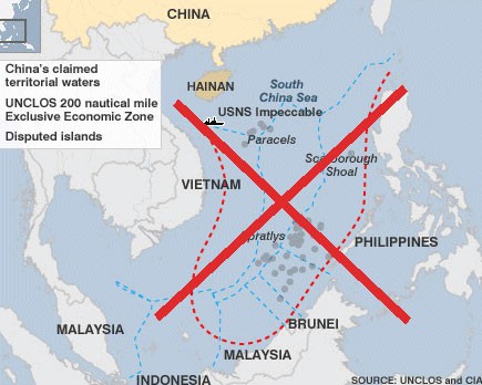 China busca encubrir deliberadamente sus actos violatorios en el Mar Oriental