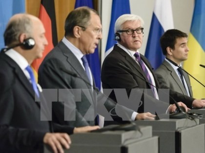 Cancilleres de Alemania, Rusia, Francia y Ucrania busca medidas para crisis ucraniana