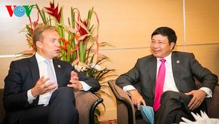 Sostiene vice primer ministro y canciller vietnamita reuniones al margen de AMM-48