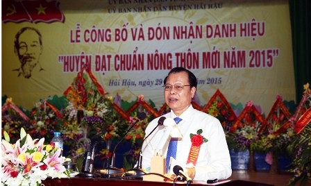 Distrito Hai Hau, Nam Dinh logra estándares del Nuevo Campo