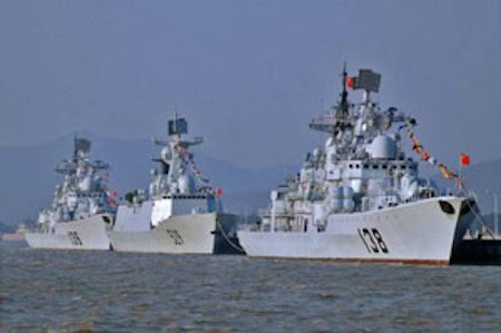 Visita Cuba flotilla de la armada china