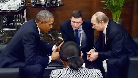 Líderes de Rusia y Estados Unidos reunidos al margen de Cumbre G20