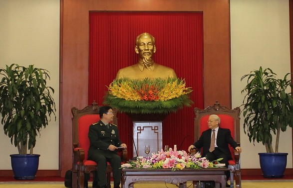 Secretario general Nguyen Phu Trong recibe a ministro de defensa china 