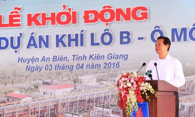Inauguran proyecto de gas en Lote B-O Mon en Kien Giang