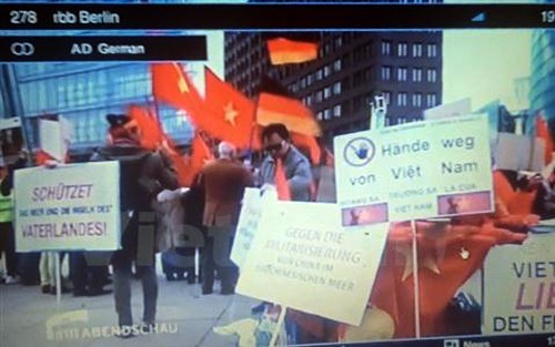 Medios de comunicación alemanes publican manifestación vietnamita en Berlín contra China
