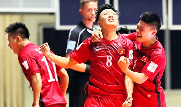 Selección nacional de Vietnam triunfa en su primer partido en Copa Mundial de Futbol Sala 2016