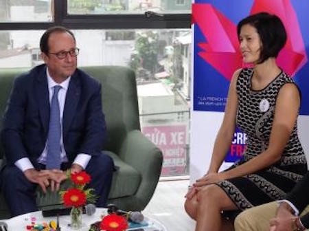 Visita del presidente francés brinda nuevo impulso a pequeñas y medianas empresas francovietnamitas