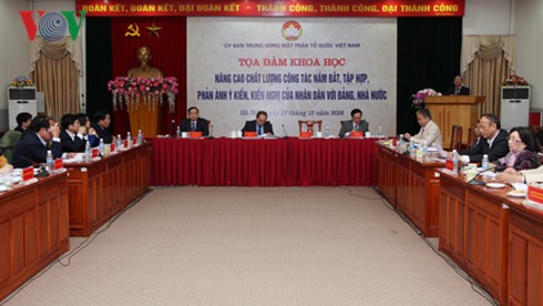 Frente de la Patria de Vietnam eleva calidad de recopilación de opiniones de la población
