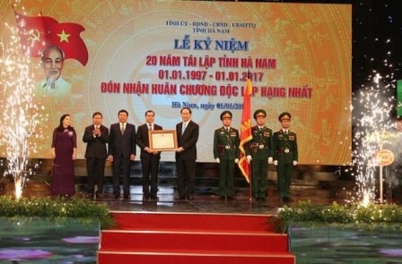 Provincia norteña de Ha Nam conmemora 20 aniversario de su refundación