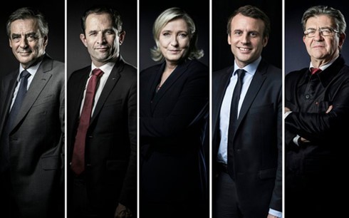 Candidatos presidenciales de Francia se miden en primer debate directo