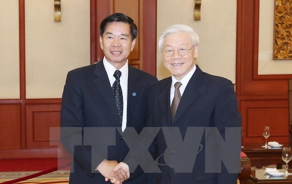 Máximo líder partidista de Vietnam elogia cooperación con Laos