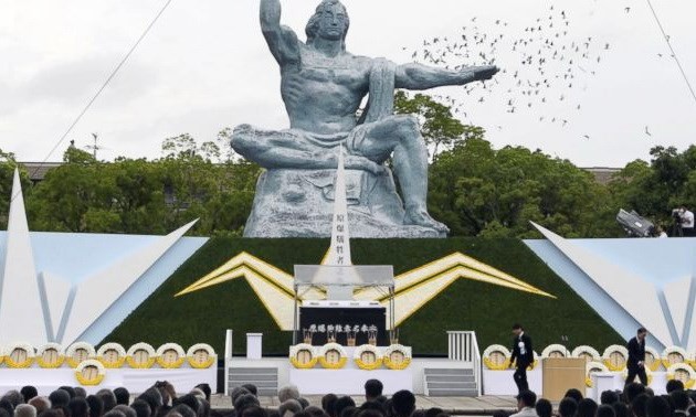 Conmemoran los 72 años del desastre nuclear de Nagasaki, Japón 