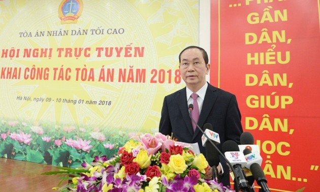 Sector de tribunal de Vietnam despliega tareas de 2018
