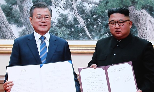 Pactan líderes de las dos Coreas medidas de distensión 