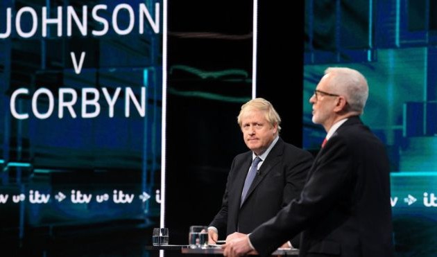 Primer debate electoral entre Boris Johnson y Jeremy Corbyn centrado en el Brexit y temas sociales