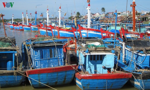 Pescadores de Quang Ngai aceleran instalación del control de flotas