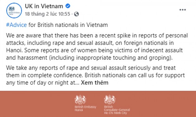 Vietnam promete investigar y tratar los actos en detrimento de los ciudadanos extranjeros