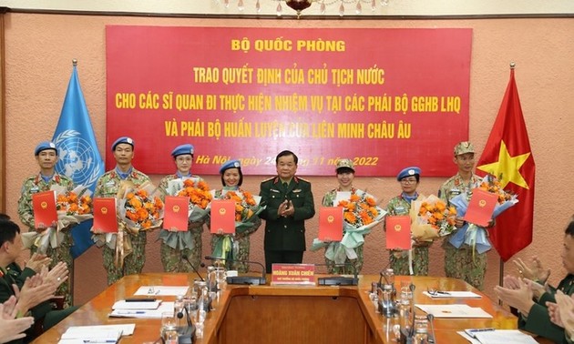 Vietnam participa por primera vez en una misión de mantenimiento de la paz de la Unión Europea 