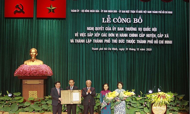 Hô Chi Minh-ville officialise la fondation de la ville de Thu Duc