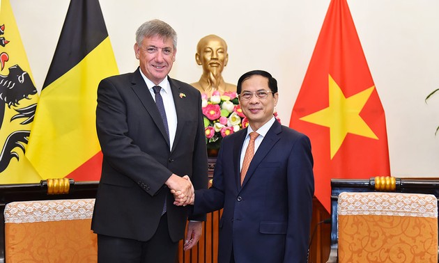 Le ministre-président du gouvernement flamand (Belgique) rencontre le Premier ministre et le ministre des Affaires étrangères du Vietnam