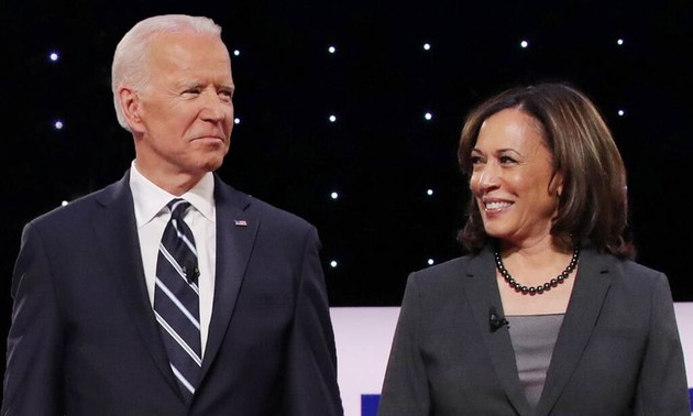 Biden, Harris appear together for 1st time as running mates