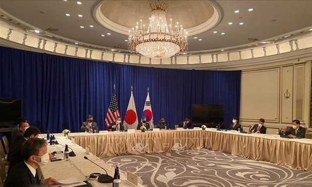Japan, US, South Korea affirm cooperation on North Korea