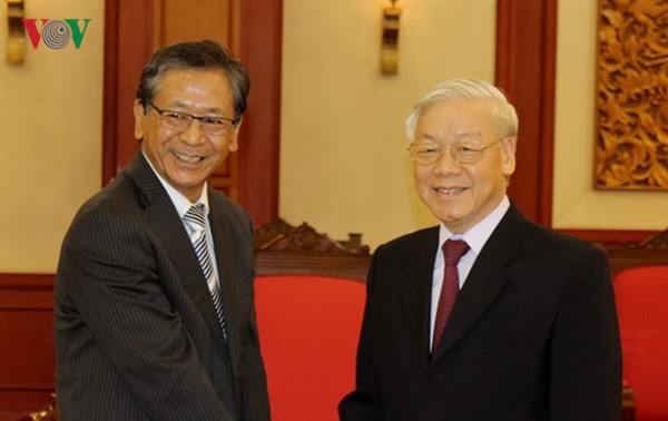 Tổng Bí thư Nguyễn Phú Trọng tiếp Đại sứ Nhật Bản chào từ biệt