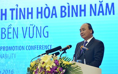 Thủ tướng Nguyễn Xuân Phúc dự Hội nghị xúc tiến đầu tư tỉnh Hòa Bình